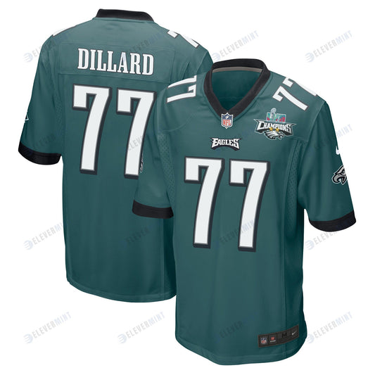 Andre Dillard 77 Philadelphia Eagles Super Bowl LVII Champions 2 Stars Men Game Jersey - Midnight Green