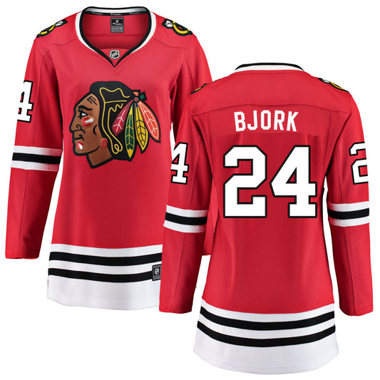 Anders Bjork Chicago Blackhawks Fanatics Branded Women's Home Breakaway Jersey - Red